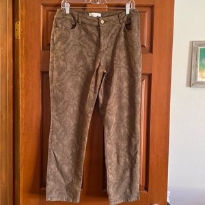 Chico's Brown Patterned Pants